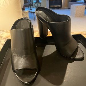Vince black mules